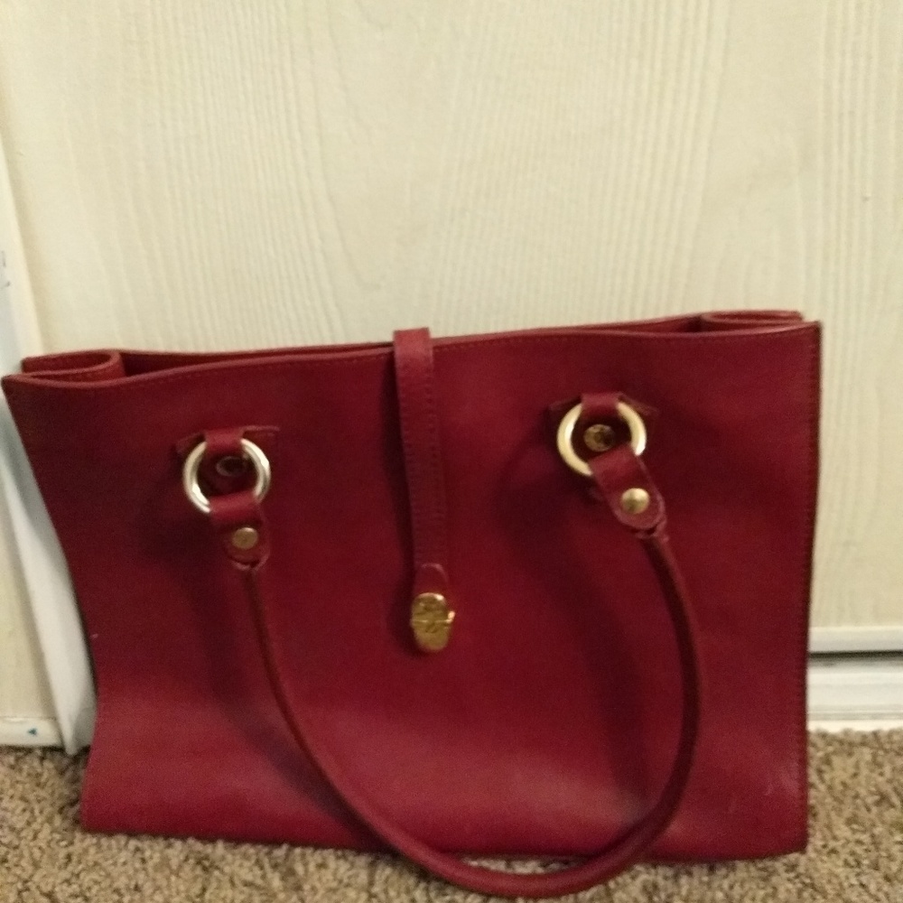 High end Valentina Red Leather executive bag